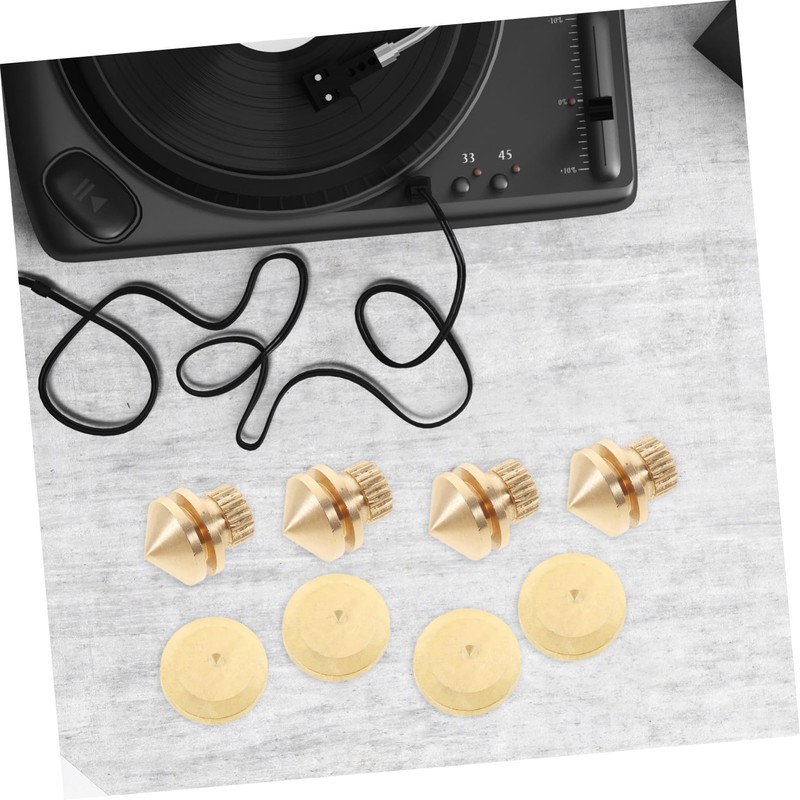 Gatuida 4pcs Speaker Isolation Spikes Copper Alloy Audio Feet for