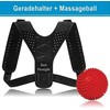 Children's Posture Correction Back Support with Massage Ball, Adjustable Straightener