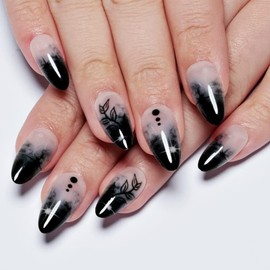 Lilbitty 24 Piece Press On Nails Set, Artificial Nails with Design, Long-Lasting and Reusable, Nail Art for New Year's Eve, Wedding and Everyday Use