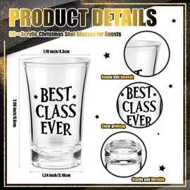 Roshtia 30 Set Class Reunion Favors Include Best Class Ever Acrylic Clear Shot Glasses Reunion Cards Happiness Reunited Class Reunion Gift for High School College Class Reunion