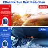 UOER Car Windshield Sun Shade Umbrella, Black Eyes Windshield Sunshades