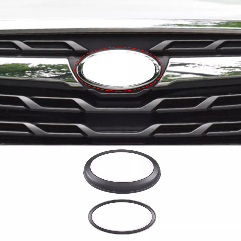 carmotion88 Matte Black Front Rear Emblem Trim Ring Badge Kit