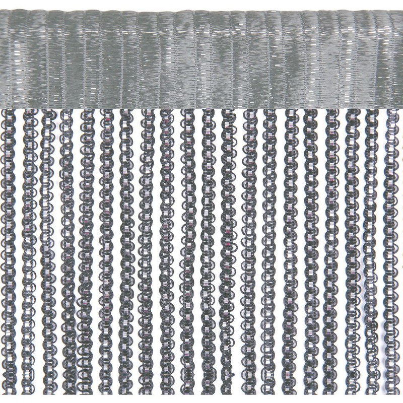 String curtain with pull-through bars, lurex-look curtain, elegant and stylish