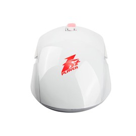 1STPLAYER FIRE DANCING Gaming Symmetrical Wired Mouse -Adjustable DPI Switch Function up to 4000DPI, Avago 3050 Chip, Huano Micro Switches (White)