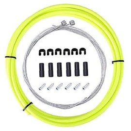 BlueSunshine Bike Bicycle Brake Cable and Housing Set - Basic Brake Cable Replacement Kit for Your Bike, Cable housing 5mm (Green)