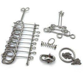 Zooshine 18 Sets Metal Brain Puzzles Teasers IQ Toys,Metal Puzzles Games for Adults Kids