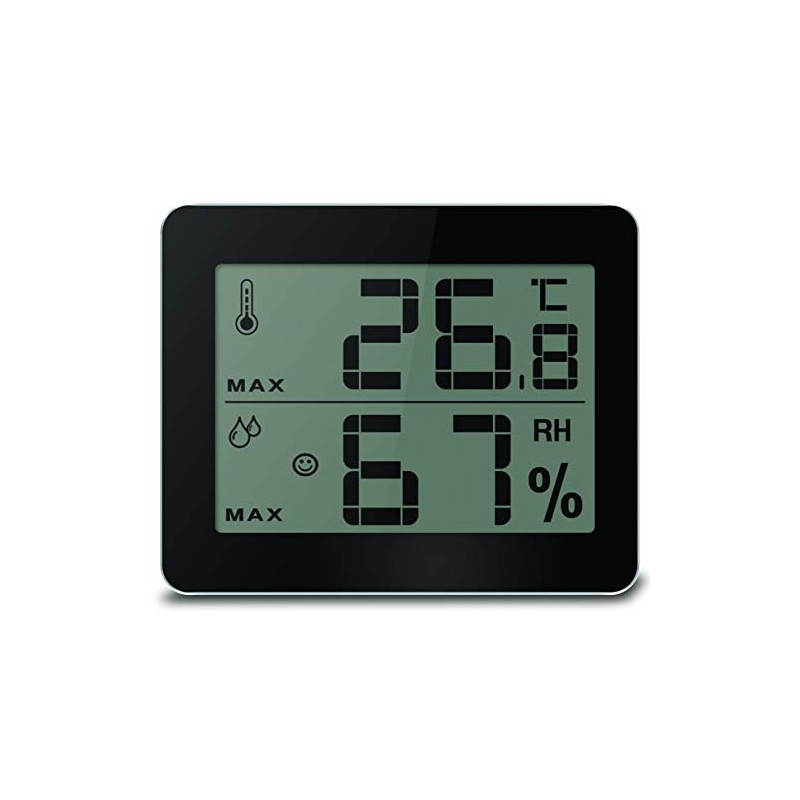 Technoline Modern Front, Coloured Display, Touch Sensor for Lighting, Black