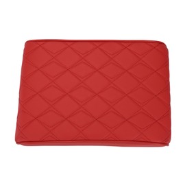 X AUTOHAUX Car Center Console Cover Car Armrest Cover 12.6"x8.27"x2.36" Red Nappa Leather Memory Foam