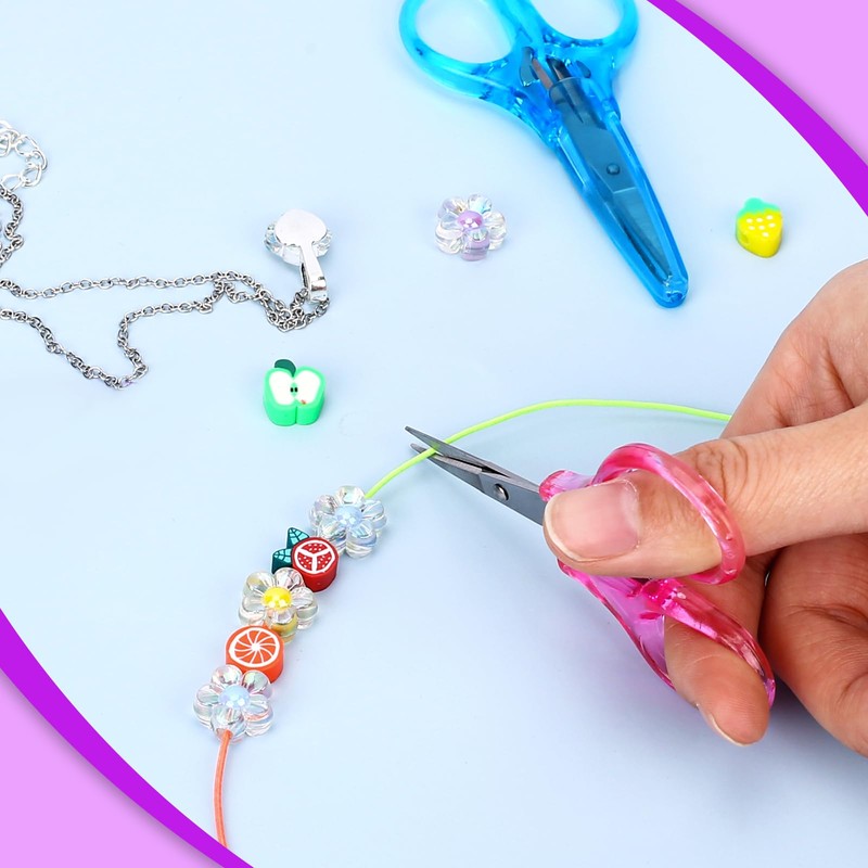 2Pcs Small Scissors - All Purpose Craft Scissors with Protective