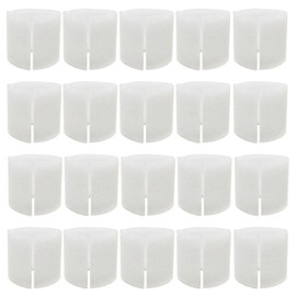 DALAETUS 20 Piece Curtain Spacer Set, 4.8 cm Length Spacer Disc, Round Curtain Spacers, Plastic Spacers for Rods up to 35 mm for Eyelet Curtains (White)