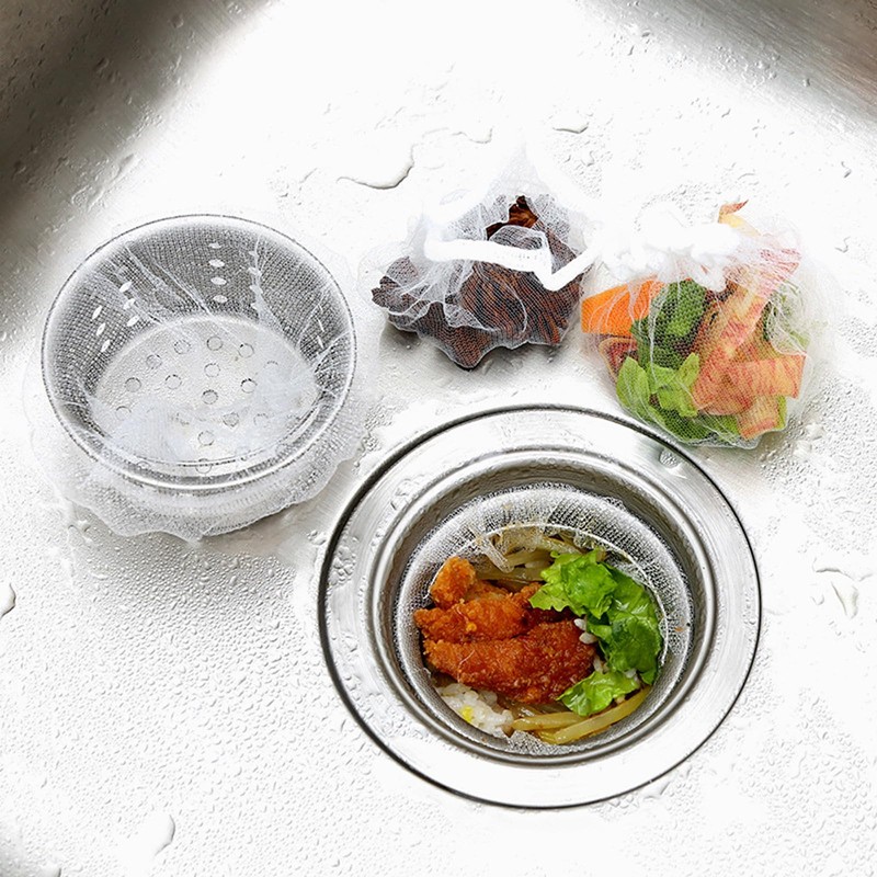 200Pcs Kitchen Sink Elastic Mesh Sink Filter Net Kitchen Sink