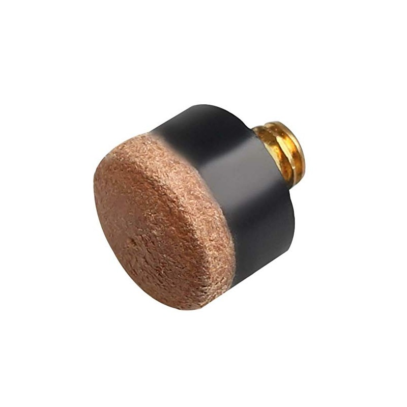 cueball16 10 x 11mm Leather Brass Screw on Cue Tips