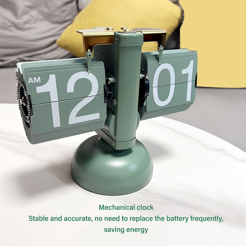Retro Flip Down Clock with Reminder Timer Stable Accuracy Creative