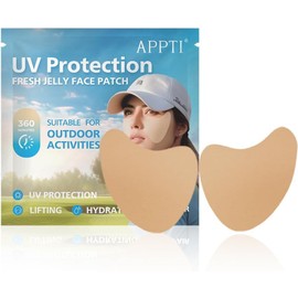 APPTI 5 Pairs of Golf Patches, Outdoor UV Protection Face Patches, Outdoor Face Mask, Moisturising Skin Care, Sun Protection Patches, Suitable for Outdoor Activities, Pack of 5