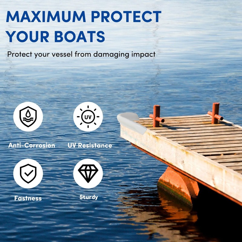 BALAVA Dock Corner Bumper,Vinyl Boat Dock Corner Bumpers with 90