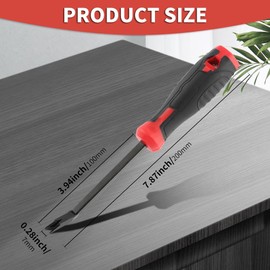 Staple Remover, Staple Puller, Chrome Vanadium Steel Stapl-e Lifter, 30° Ergonomic Handle Nail Puller for Carpet Wood Flooring & Furniture, Comfort Grip PP Handle(Color:Black + Red)