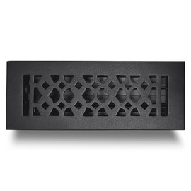 Prima Decorative - Cast Aluminum Floor Register With Unique Design For Floors, Walls And Ceilings, Floor Registers 3x10 Inches Model VR-100 Black Matte