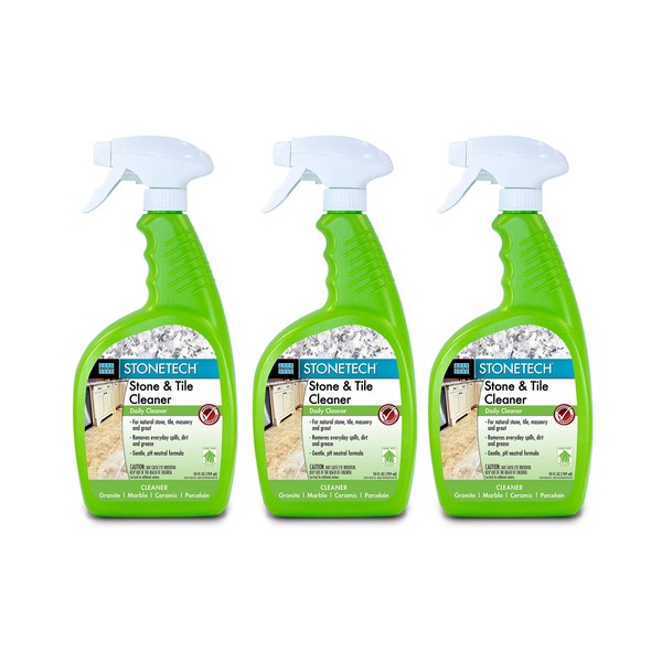 StoneTech All-Purpose Daily Cleaner for Stone & Tile, 24-Ounce (.710L) Spray Bottle, 3-Pack