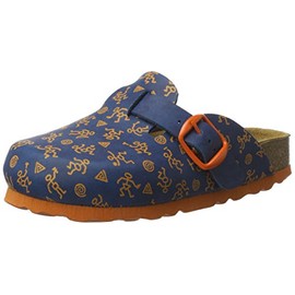 Lico Unisex Kinder Bioline Clog Kids Pantoletten, Blau Orange, 34 EU