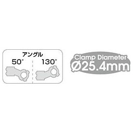 GP MS-28 HBN10618 Ahead Stem 25.4 60mm/50°BLK Handlebar Stem Ahead