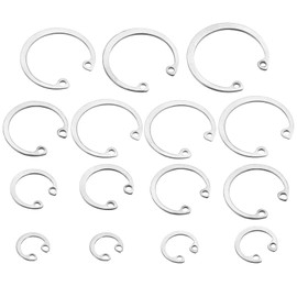 sourcing map 200Pcs Internal Retaining Ring Circlip Assortment Set, 304 Stainless Steel 15 Sizes M8 M10 M12 M14 M16 M18 M20 M22 M24 M26 M28 M30 M32 M34 M36