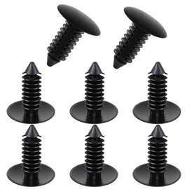 8pcs License Plate Plugs for Holes, Car Bumper Plug, Bumper Shield Fender Liner Push Pin Retainer Clips, Universal Automotive Clips Replacement Accessories for 8mm Rivets Car Plate Hole （Black）