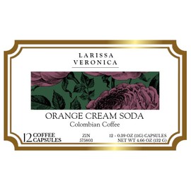 Orange Cream Soda Colombian Coffee (Single Serve K-Cup Pods) (Gourmet, Naturally Flavored, Whole Coffee Beans) (12 pods, ZIN: 575803) - 2 Pack