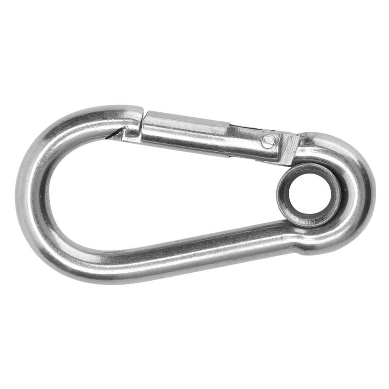 10Pcs Snap Hook Stainless Steel Safety Rope Spring Carabiner Hanging