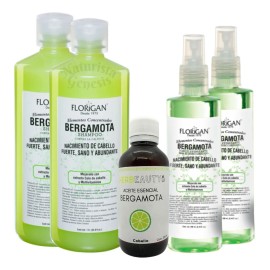 Shampoo Bergamota 2pz Kit Cuidado Capilar+ 2 Tónico + Aceite