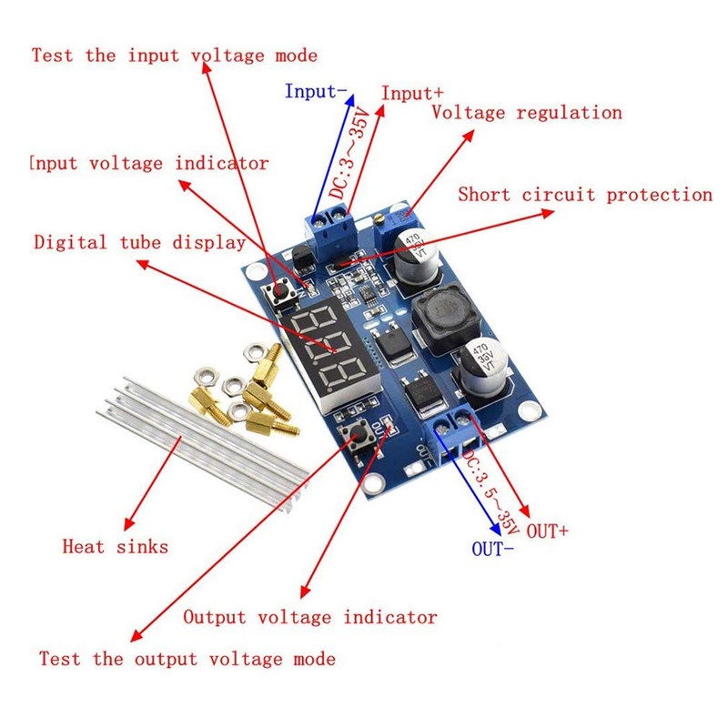 Hailege LTC1871 DC-DC Step Up Booster Voltage Regulator Converter DC