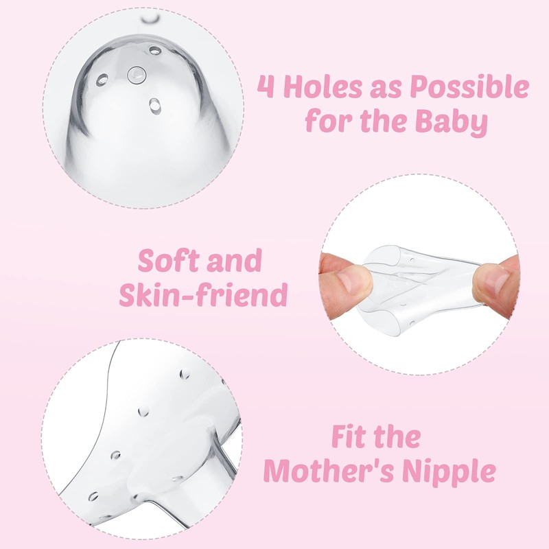 Nuanchu 12 Pieces Nipple Shields for Nursing Newborn Breastfeeding 20