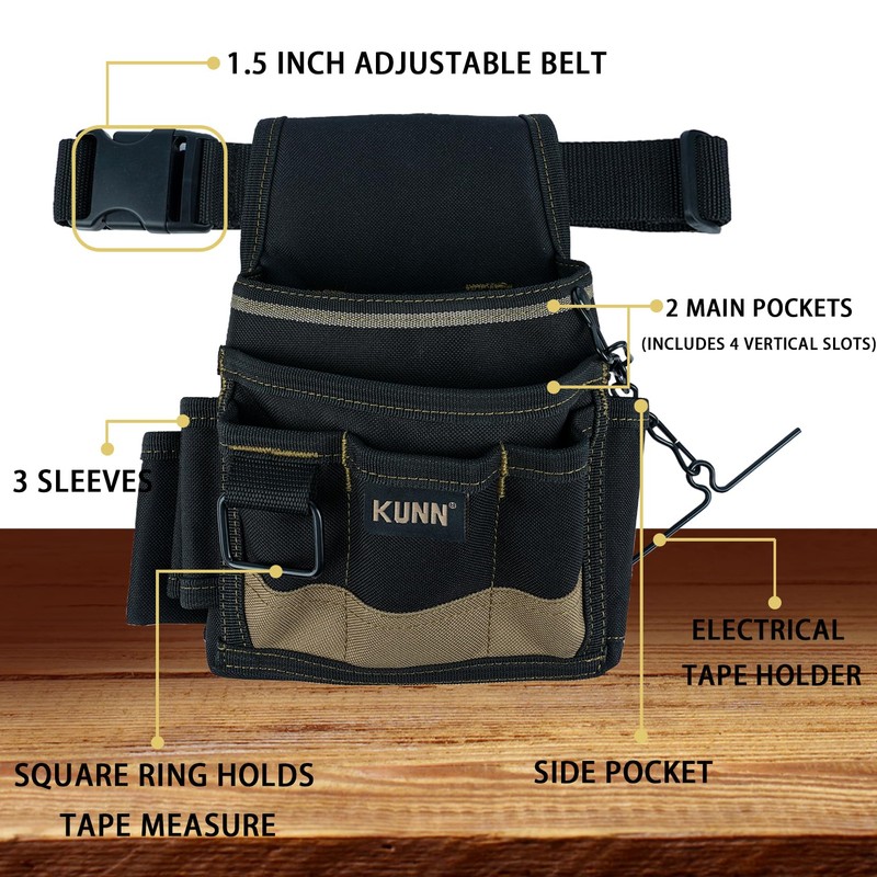 KUNN Electrician Tool Pouch - Durable Small Basic Maintenance Tool