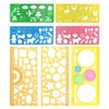BCBF 7-Piece Ruler Set, Circle Stencil, Children's Drawing Stencil, Plastic