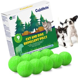 Natural Peppermint Oil Cat Repellent for Outdoor & Indoor Use, Keep Cats & Dogs Away from Yard, Garden & Furniture, 6-Month Protection, 9 Pack