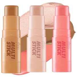 I'M MEME Multistick 3 Second Fulle Cool Tone Shading 7g + Blusher 7g + Highlighter 7g Set, Bronzer (Shading) + Rose (Blusher) + Champagne Gold (Highlighter), 1 pc / 아임미미 멀티스틱 3초 풀메 쿨톤 쉐딩 7g + 블러셔 7g + 하이라이터 7g 세트, 브론저(쉐딩)+로즈(블러셔)+샴페인골드(하이라이터), 1개