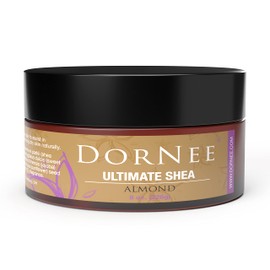 DorNee’ Ultimate Shea Butter Almond Scented, Natural Moisturizing, Ultra Rich, Fragrant, Shea & Jojoba Oil Blend (8 oz)