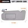 Sun Visor for Honda CRV 2017-2022, Left Driver Side Grey