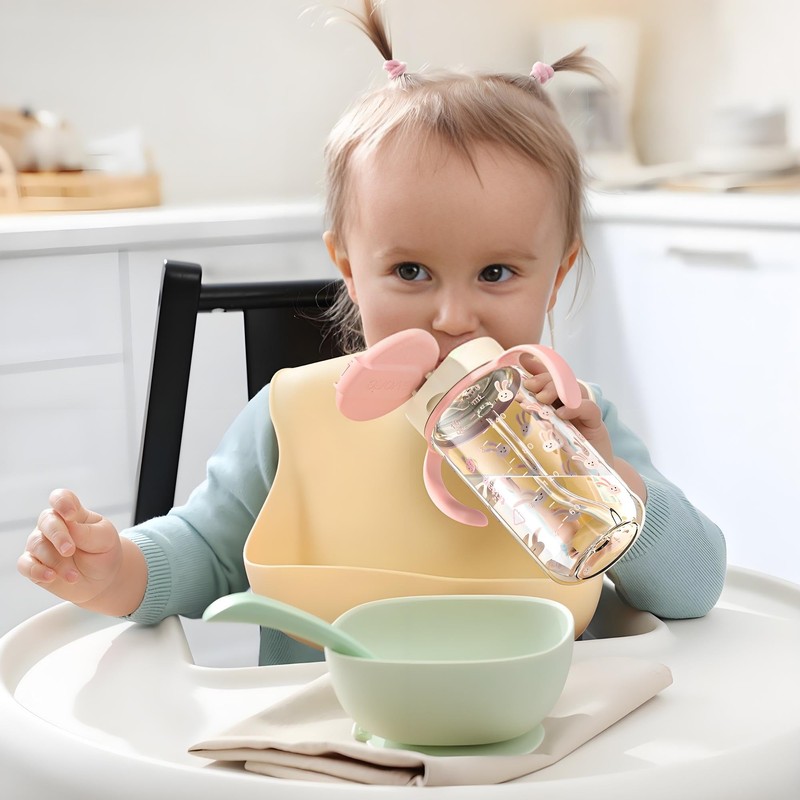 Evorie Tritan Spill Proof Toddler Straw Sippy Cup, 10 oz