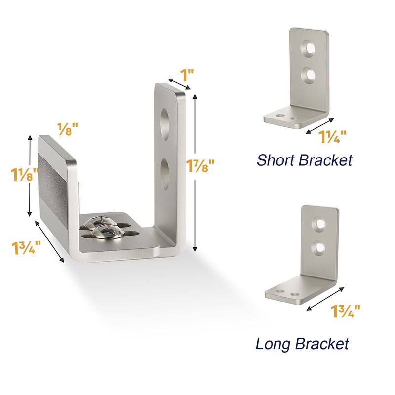 EaseLife Sliding Barn Door Bottom Floor Guide,U Shape,Flexible Adjustable Fit