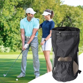 Golf Cart Storage Bag, Large Capacity Golf Cart Extension Storage Bag, Drawstring Push-Pull Golf Carts Organization Pouch for Hat, Keys, Golf Balls