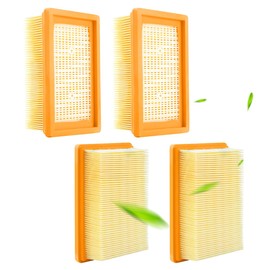 4 Stück Staubsauger Filter für Kärcher Set, für Kärcher WD4/WD5/WD6/MV4/MV5/MV6 Flachfaltenfilter, für Kärcher Mehrzwecksauger Ersatz, Industriesauger, Nass-/Trockensauger