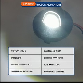 ToKnoMe 2023 Upgraded 300% Brighter LED License Plate Lights Tag Lamps Compatible with Ford F150 F250 F350 Super Duty Ranger Explorer Excursion Expedition Bronco Pickup Truck