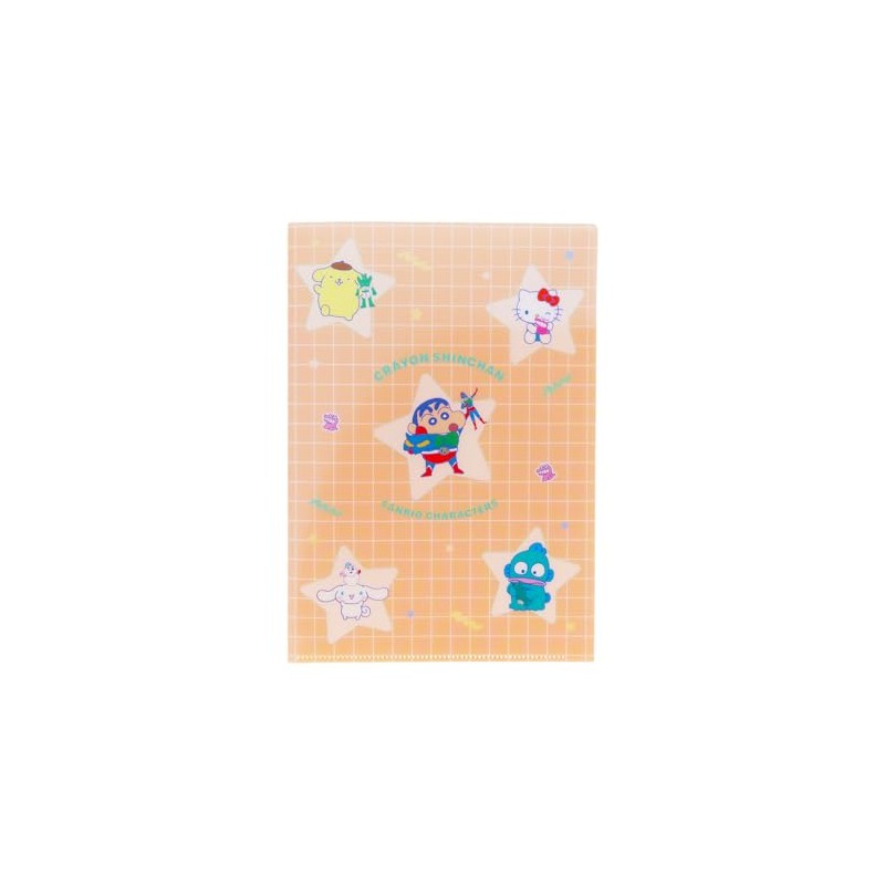Sunstar Stationery 770482 Crayon Shin-chan x Sanrio Characters Clear File