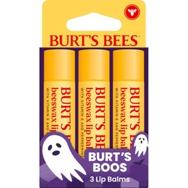 Burt's Bees Burt's Boos Halloween Beeswax Lip Balm Set de regalo, 100% de origen natural, 3 tubos, 0.15 onzas (el paquete puede variar)