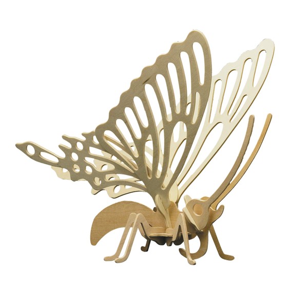 Pebaro 860/4 Holzbausatz Schmetterling, 3D Puzzle, Modellbausatz, Basteln mit Holz,