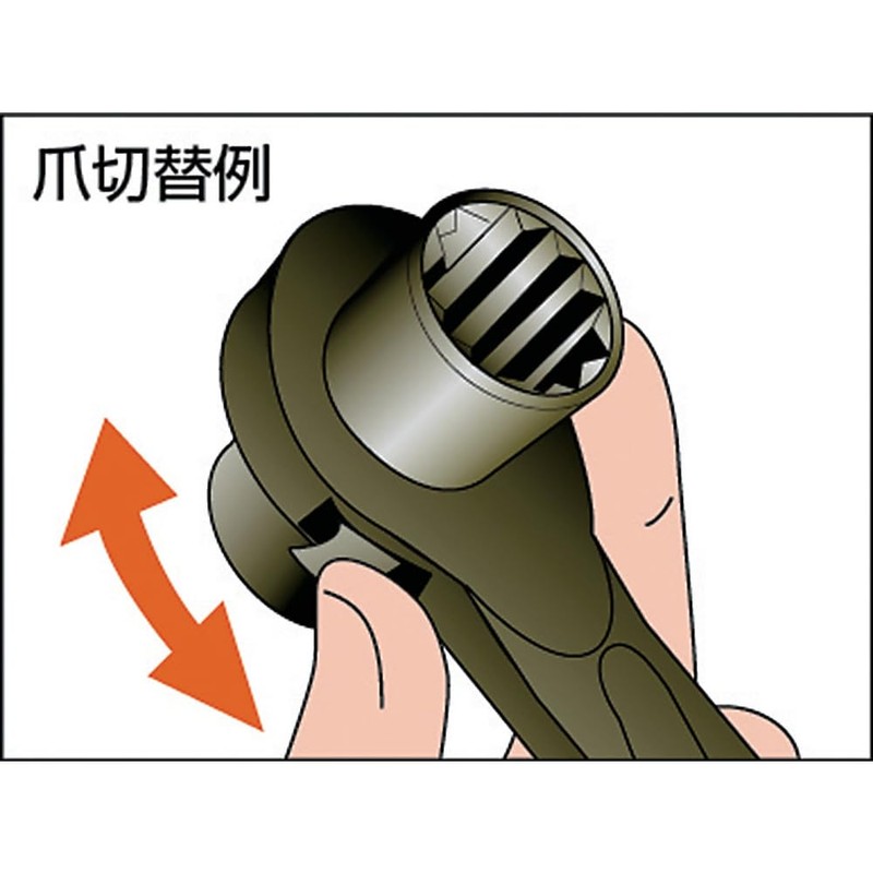 Super RN1214 Double-ended Ratchet Wrench (Claw Type), Hex Opposite Side: