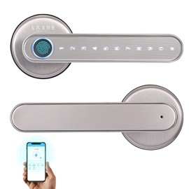 Laxre Fingerprint Smart Door Lock, Biometric Room Door Lock, Bluetooth Smart deadbolt, App Digital Lever Lock, Keyless Entry Front Door Lock with keypad, Suitable for Home&Hotel&Office&Interior Door