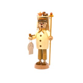 Drechslerei Friedbert Uhlig, incense smoker no. 036/n, wood merchant, natural, 25 cm high, turned from regional wood, real handmade from the Ore Mountains, Christmas, wood art, real wood