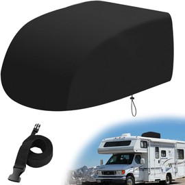 RV Air Conditioner Cover, 600D Waterproof Outside Camper Travel Trailer AC Covers for Roof for Dometic Brisk II, A/C Dust Proof Protective Cover Accessories with Drawstring (43"L x 30"W x 15"H)