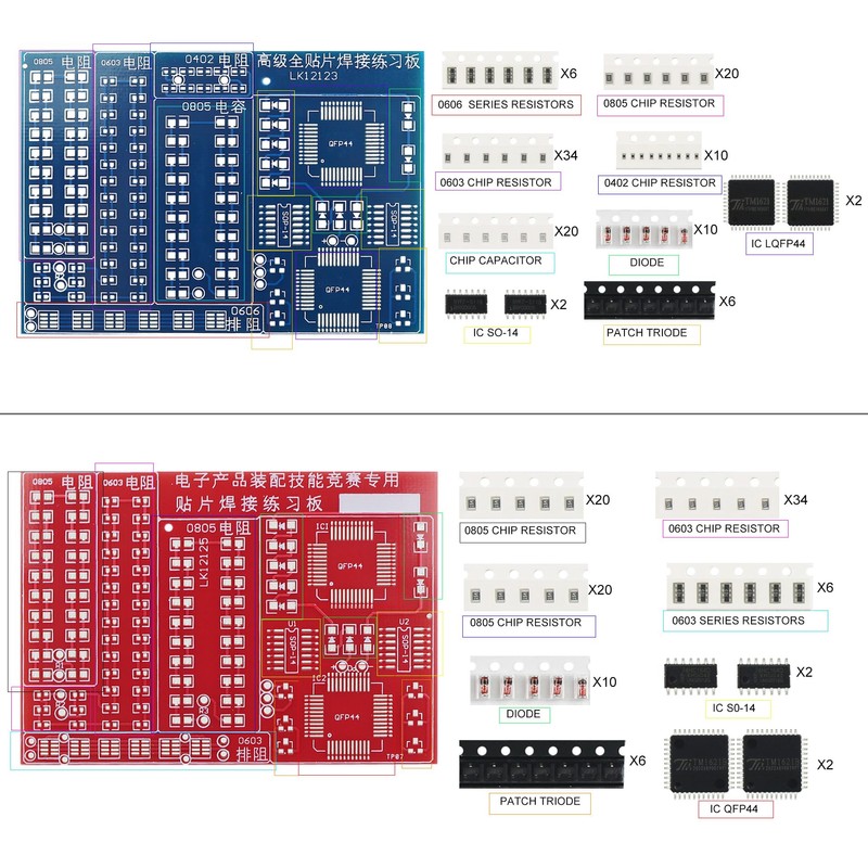 Yidab SMD Soldering Practice Kit,Solder Skill Training Learning Project SMT